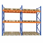 Raft depozitare paleți, 2 nivele, 2300 kg/nivel – H:2500mm x L:3870mm x W:1100mm