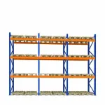 Raft depozitare paleți, 3 nivele, 2300 kg/nivel – H:4000mm x L:5760mm x W:1100mm