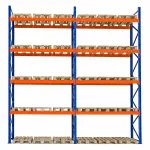 Raft depozitare paleți, 4 nivele, 2300 kg/nivel – H:6000mm x L:5670mm x W:1100mm