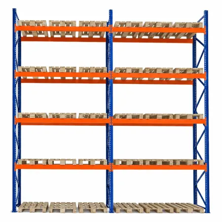 Raft depozitare paleți, 4 nivele, 2300 kg/nivel – H:6000mm x L:5670mm x W:1100mm