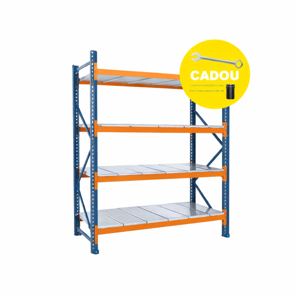 Raft Polita ZS - H:2500mm x L:1980mm x W:1100mm, 300kg/nivel, include polite metalice