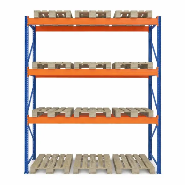 Raft depozitare paleți, 3 nivele, 3000 kg/nivel – H:4000mm x L:2880mm x W:1100mm, 3000 kg/nivel