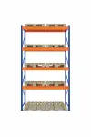 Raft depozitare paleți, 4 nivele, 2400 kg/nivel – H:6000mm x L:1980mm x W:1100mm, 2400 kg/nivel