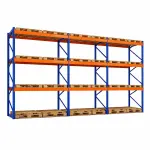 Raft depozitare paleți, 3 nivele, 2300 kg/nivel – H:5000mm x L:5760mm x W:1100mm