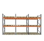 Raft depozitare paleți, 2 nivele, 2300 kg/nivel – H:3000mm x L:5760mm x W:1100mm