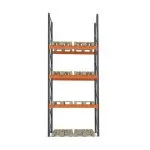 Raft depozitare paleți, 3 nivele, 2400 kg/nivel – H:5000mm x L:1980mm x W:1100mm, 2400 kg/nivel
