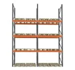 Raft depozitare paleți, 3 nivele, 2300 kg/nivel – H:5000mm x L:3870mm x W:1100mm