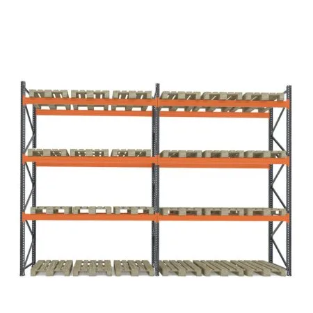 Raft depozitare paleți, 3 nivele, 2300 kg/nivel – H:4000mm x L:6870mm x W:1100mm