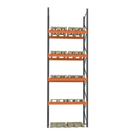 Raft depozitare paleți tip extensie, 4 nivele, 2400 kg/nivel – H:6000mm x L:1890mm x W:1100mm, 2400 kg/nivel