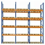 Raft depozitare paleți, 4 nivele, 2300 kg/nivel – H:6000mm x L:5760mm x W:1100mm