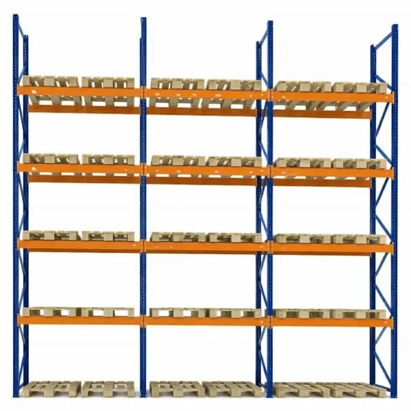 Raft depozitare paleți, 4 nivele, 2300 kg/nivel – H:6000mm x L:5760mm x W:1100mm
