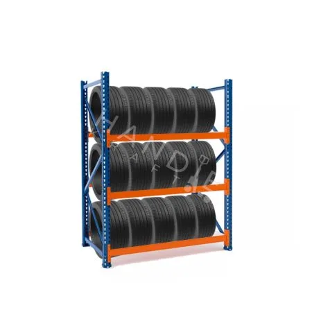 Raft depozitare anvelope tip extensie - H:2000mm x L:2160mm x W:600mm, 350kg/nivel