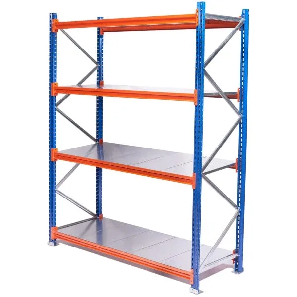 Raft modular tip extensie cu polițe metalice – H:2500mm x L:1560mm x W:400mm, 250kg/nivel, include polite metalice