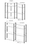 Raft de colt 1800x900x900x400 mm, 1800x1000x400 mm, 1800x1000x400, polite MDF