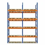 Raft depozitare paleți, 4 nivele, 2300 kg/nivel – H:6000mm x L:6270mm x W:1100mm