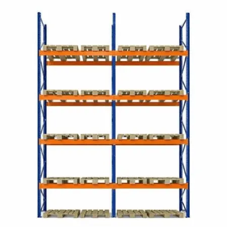 Raft depozitare paleți, 4 nivele, 2300 kg/nivel – H:6000mm x L:6270mm x W:1100mm