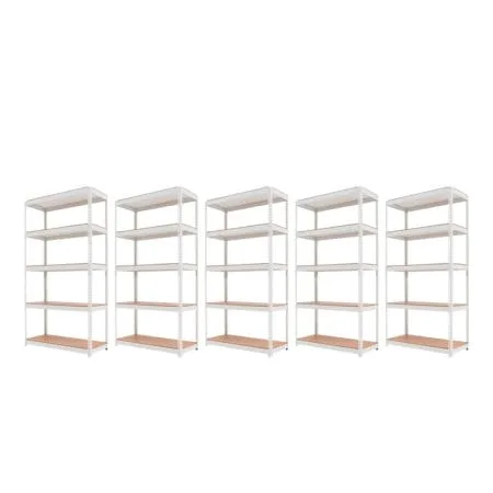 Set promo: pachet 5 x raft tip polita - H:1800mm x L:900mm x W:400mm, polite MDF, gri deschis