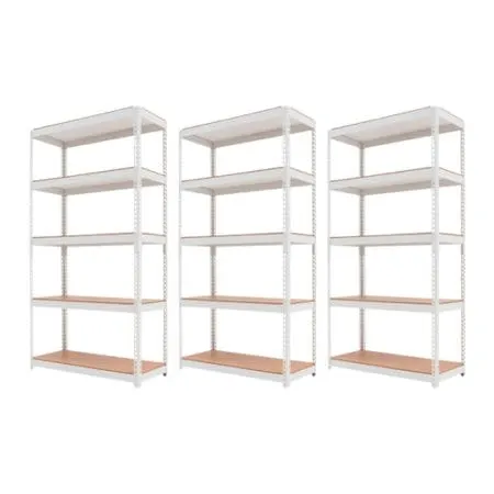 Set promo: pachet 3 x raft tip polita - H:1800mm x L:900mm x W:400mm, polite MDF, gri deschis