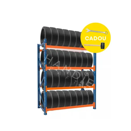Raft depozitare anvelope - H:2500mm x L:1320mm x W:600mm, 250kg/nivel