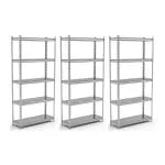 Set promo: pachet 3 x raft tip polita galvanizat - H:1830mm x L:900mm x W:580mm, polita metalica