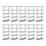 Set promo: pachet 10 x raft tip polita galvanizat - H:1830mm x L:900mm x W:480mm, polita metalica