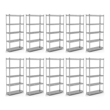 Set promo: pachet 10 x raft tip polita galvanizat - H:1830mm x L:900mm x W:480mm, polita metalica