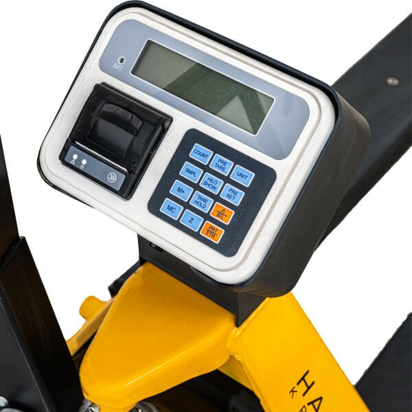 Transpalet manual cu cantar si imprimanta HK – 2000kg, furci standard 1150mm