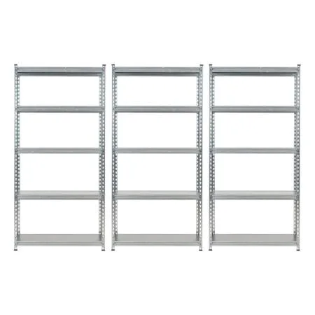Set promo: pachet 3 x raft tip polita galvanizat - H:1830mm x L:900mm x W:380mm, polita pal laminat