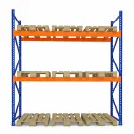 Raft depozitare paleți, 2 nivele, 3000 kg/nivel – H:3000mm x L:2880mm x W:1100mm, 3000 kg/nivel