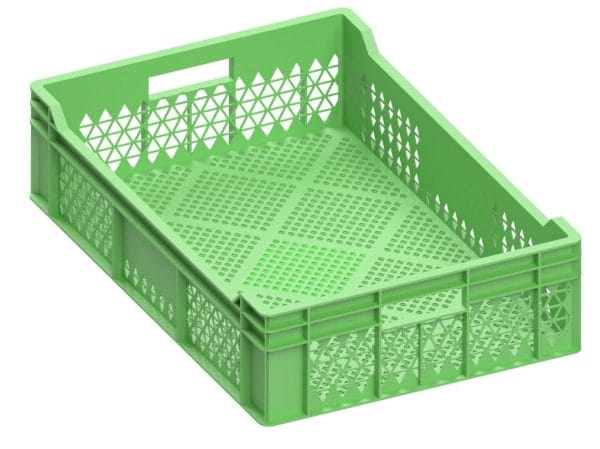 Lada verde pentru Fructe si Legume - W:600mm x L:400mm x H:100mm