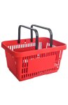 Coș de cumpărături de mână, 22 L, plastic rezistent, mâner dublu