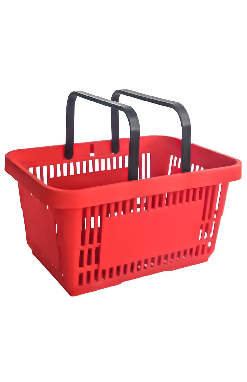 frigidere duble Coș de cumpărături de mână, 22 L, plastic rezistent, mâner dublu,rosu