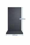 Raft comercial de perete, perforat - H:2235mm x L:1000mm x W:300mm, RAL 7016 nu conține capătul de raft