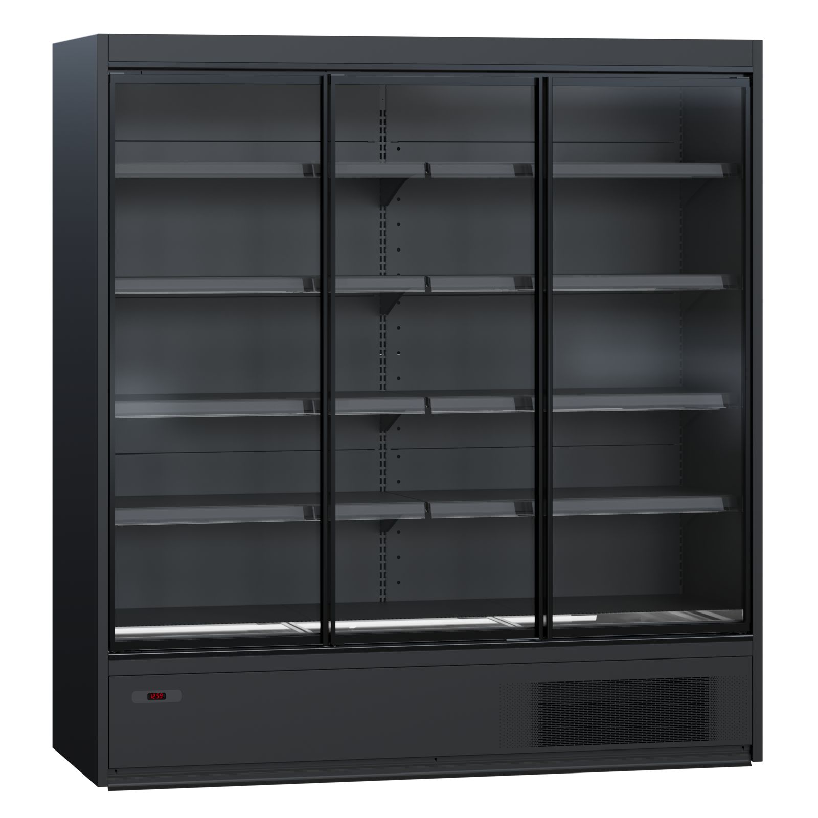 Vitrina frigorifica cu usi din sticla - H:2100mm x L:1875mm x W:770mm, RAL 7016