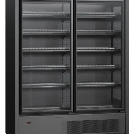 Congelator vertical negru cu uși duble din sticla – H:2100mm x L:1562mm x W:770mm