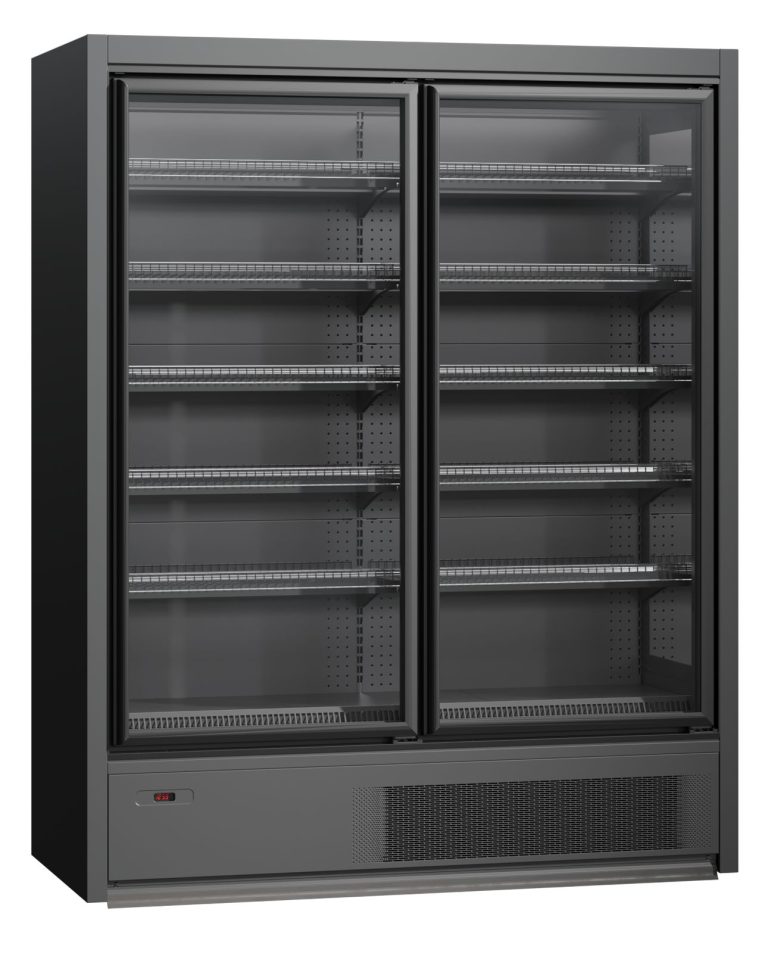 Congelator cu usa din sticla - H:2100mm x L:1562mm x W:770mm, RAL 7016