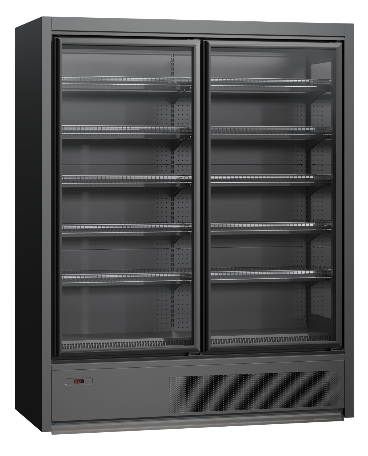 Congelator cu usa din sticla - H:2100mm x L:1562mm x W:770mm, RAL 7016