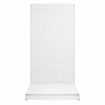 Raft comercial de perete, perforat - H:2235mm x L:1000mm x W:500mm, RAL 9016 nu conține capătul de raft