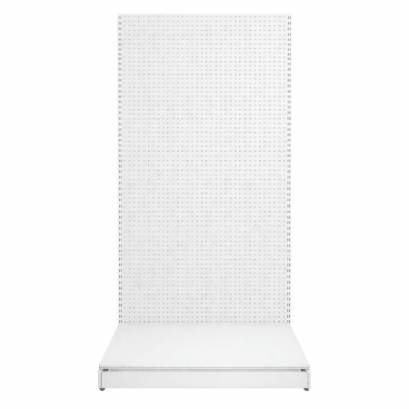 Raft comercial de perete, perforat - H:2235mm x L:1000mm x W:500mm, RAL 9016 nu conține capătul de raft