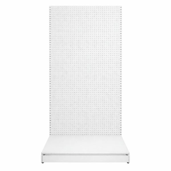 Raft comercial de perete, perforat - H:2235mm x L:1000mm x W:500mm, RAL 9016 nu conține capătul de raft