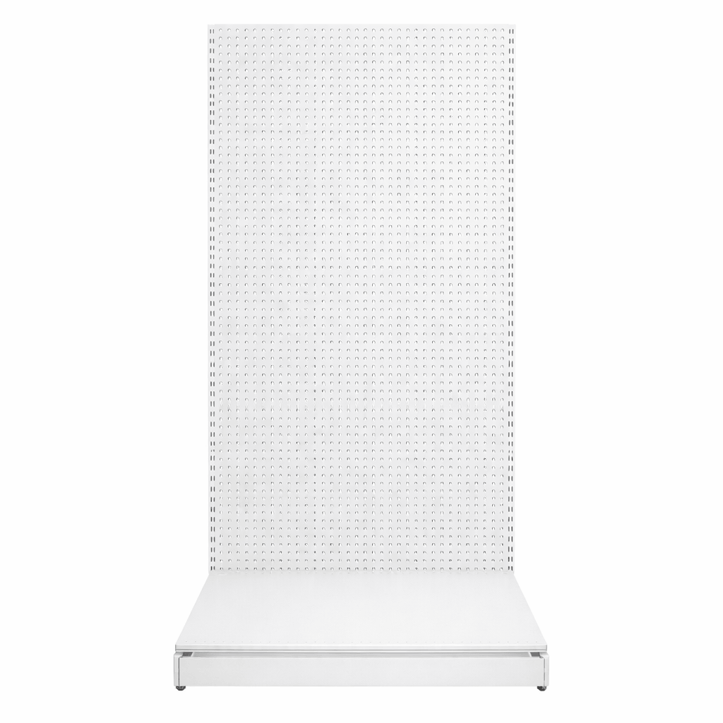 raft perete carti Raft comercial de perete, perforat - H:2235mm x L:1000mm x W:300mm, RAL 9016 nu conține capătul de raft