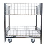 Cos promotional dublu, cu roti - L:60cm x l:80cm x H:80cm