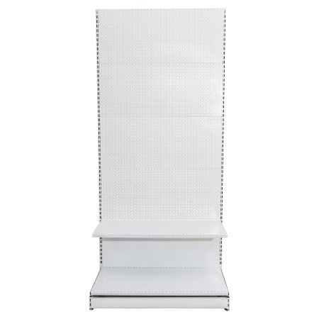 Raft comercial de perete, perforat - H:2235mm x L:1000mm x W:400mm, RAL 9016 nu conține capătul de raft