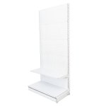 Raft comercial de perete, perforat - H:2235mm x L:1000mm x W:400mm, RAL 9016 nu conține capătul de raft