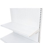 Raft comercial de perete, perforat - H:2235mm x L:1000mm x W:400mm, RAL 9016 nu conține capătul de raft