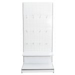 Raft comercial de perete, perforat - H:2235mm x L:1000mm x W:400mm, RAL 9016 nu conține capătul de raft