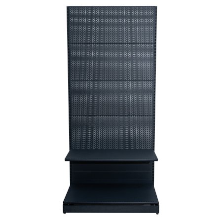 Raft comercial de perete, perforat - H:1473mm x L:1000mm x W:400mm, RAL 7016 nu conține capătul de raft