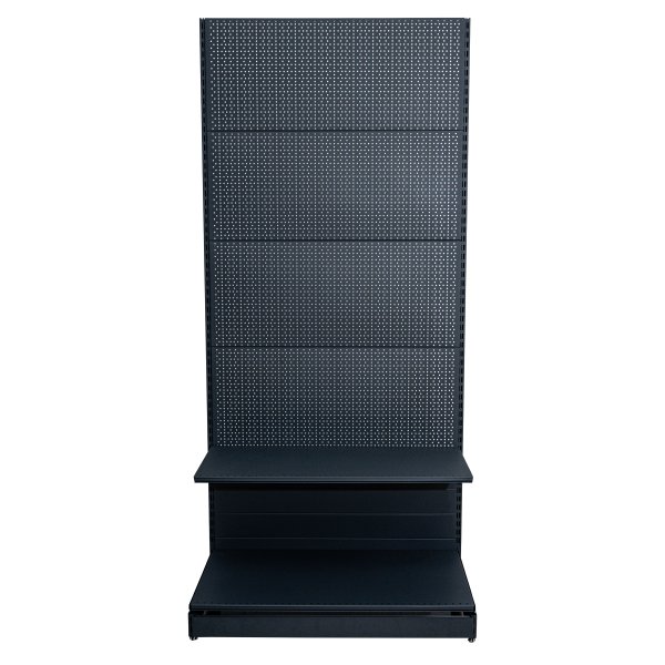 Raft comercial de perete, perforat - H:1473mm x L:1000mm x W:400mm, RAL 7016 nu conține capătul de raft