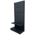 Raft comercial de perete, perforat - H:1473mm x L:1000mm x W:400mm, RAL 7016 nu conține capătul de raft
