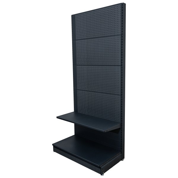 Raft comercial de perete, perforat - H:1473mm x L:1000mm x W:400mm, RAL 7016 nu conține capătul de raft